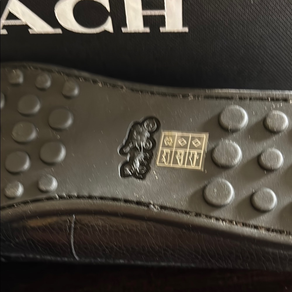 Coach Black and Silver Tassel Loafers - Picture 6 of 7